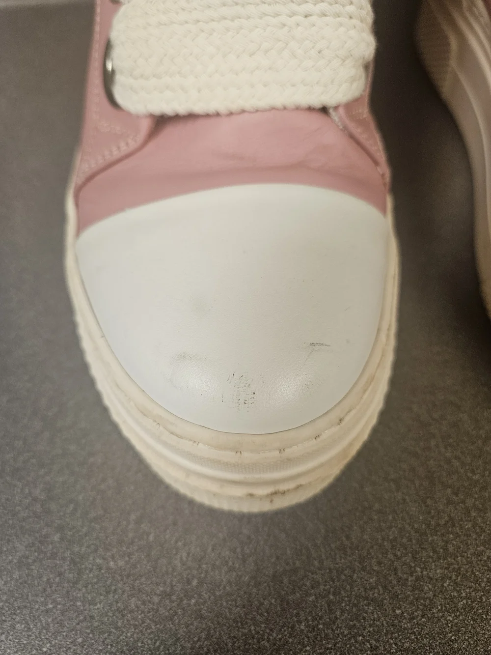 High-Top Platform Sneakers - Pink/White